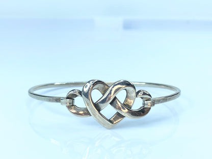 Retired James Avery Celtic Love knot bangle in sterling 925 6.5" 11.3g JR9828