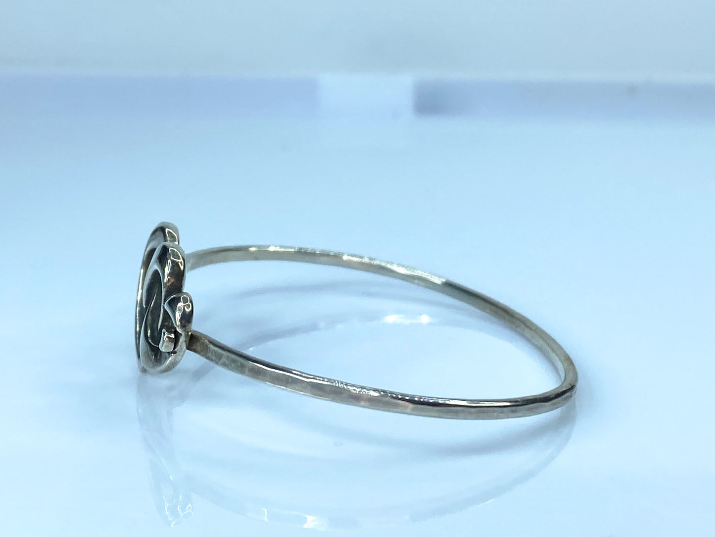 Retired James Avery Celtic Love knot bangle in sterling 925 6.5" 11.3g JR9828