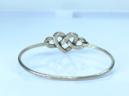 Retired James Avery Celtic Love knot bangle in sterling 925 6.5" 11.3g JR9828