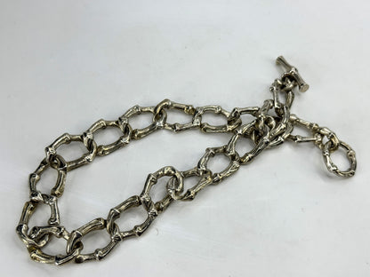 Vintage Tiffany & Co. 1996 Sterling Bamboo Link Necklace 125.5g 16 3/4" JR1829