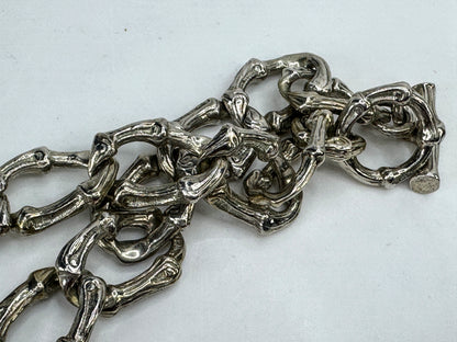 Vintage Tiffany & Co. 1996 Sterling Bamboo Link Necklace 125.5g 16 3/4" JR1829