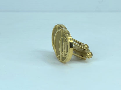 Alfred Dunhill Dunhill Golden tone men's cufflink black velvet gift box GS453