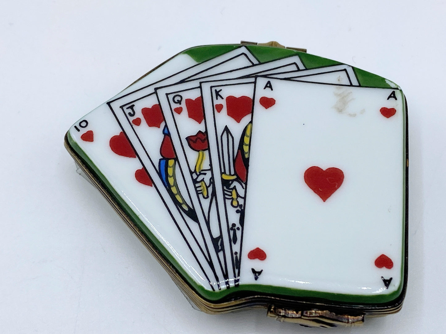 Rare Limoges Playing Cards ROYAL FLUSH Trinket Box Gérard Ribierre (Gr) Trinket box