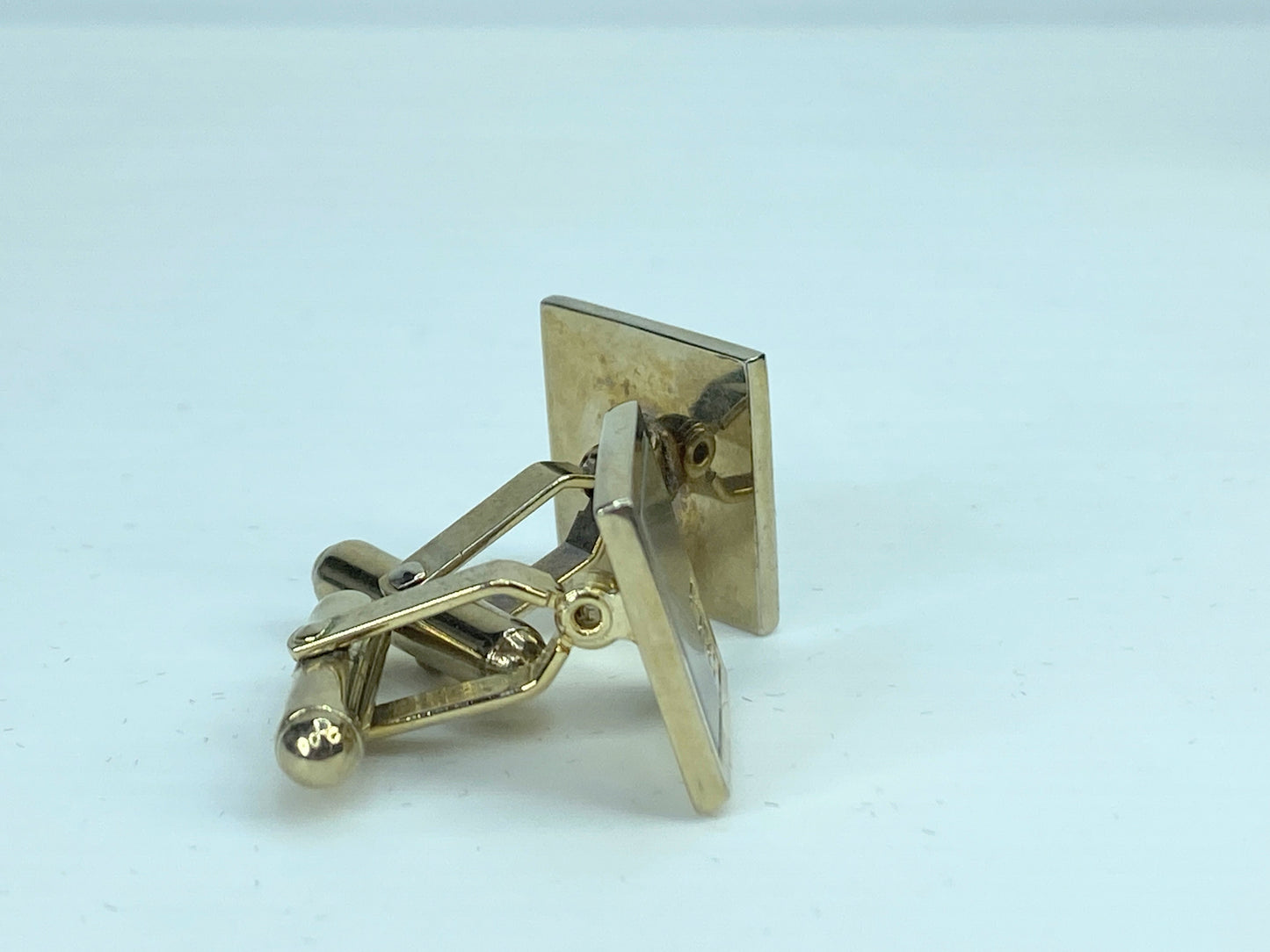 Bijoux Givenchy square gold silvery tone cufflink 10.7g GS456