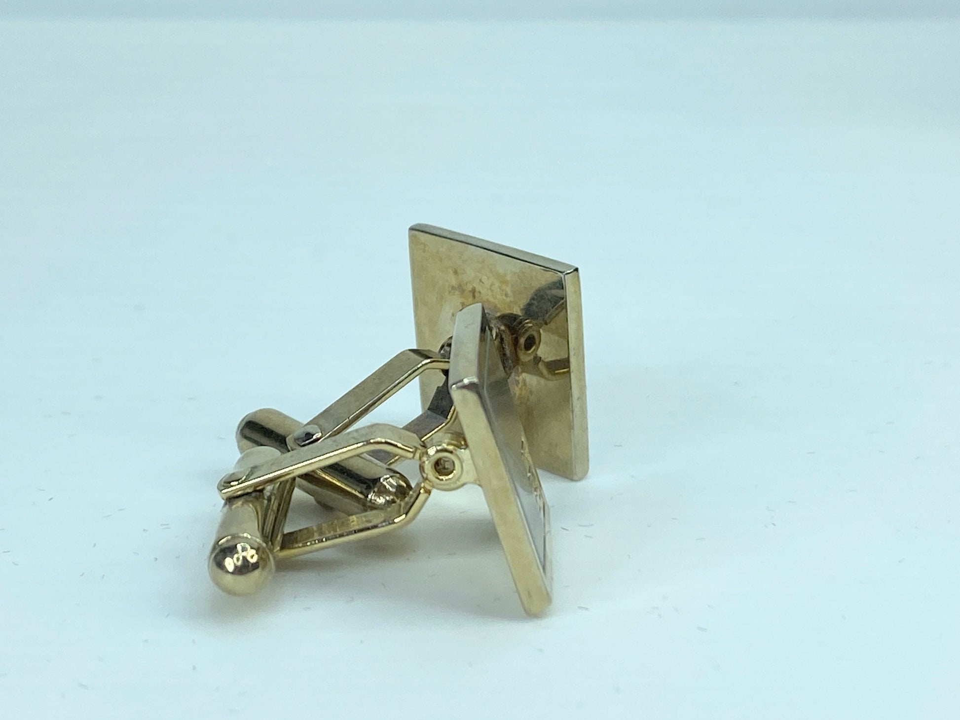 Bijoux Givenchy square gold silvery tone cufflink 10.7g GS456