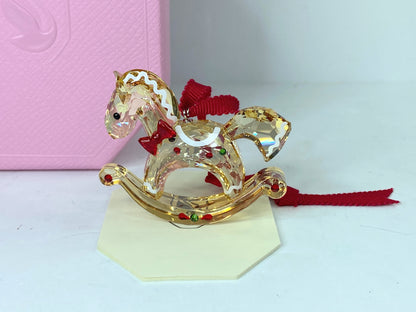 Swarovski-Holiday Cheers - Christmas Ornament Gingerbread Rocking Horse S240