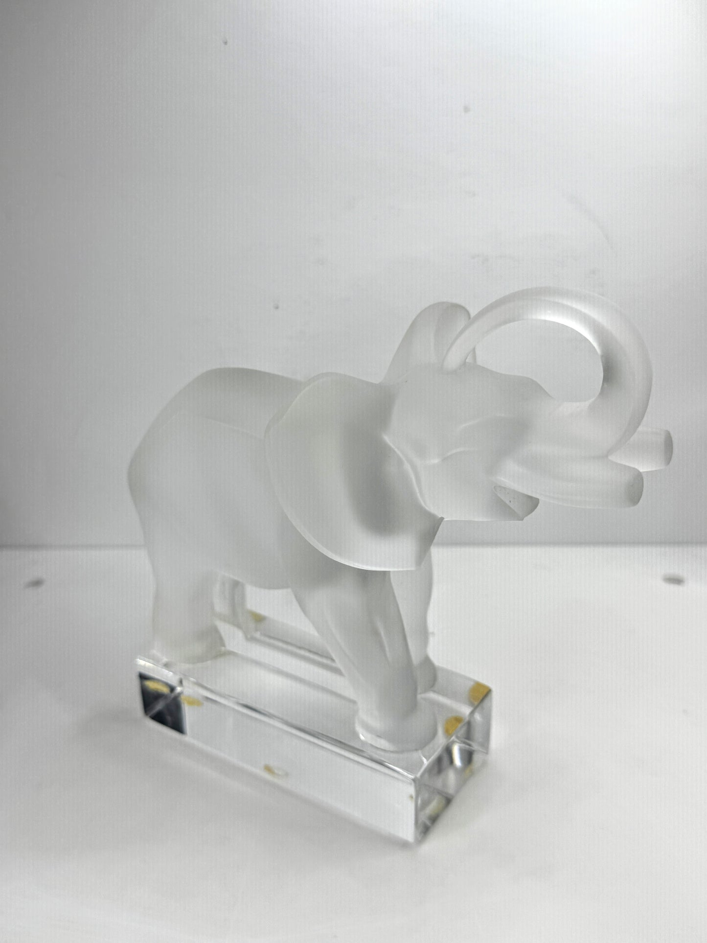 Lalique France Frosted Crystal Elephant Figurine 6" Mint condition A1054