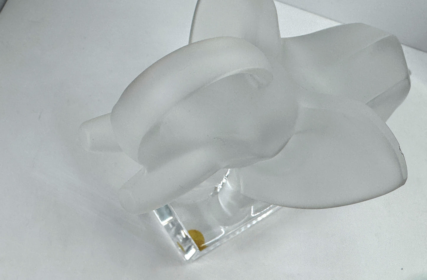 Lalique France Frosted Crystal Elephant Figurine 6" Mint condition A1054