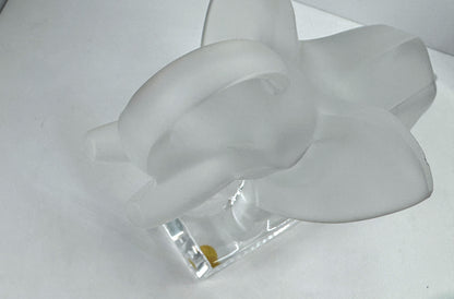 Lalique France Frosted Crystal Elephant Figurine 6" Mint condition A1054