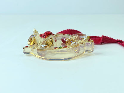 Swarovski-Holiday Cheers - Christmas Ornament Gingerbread Rocking Horse S240