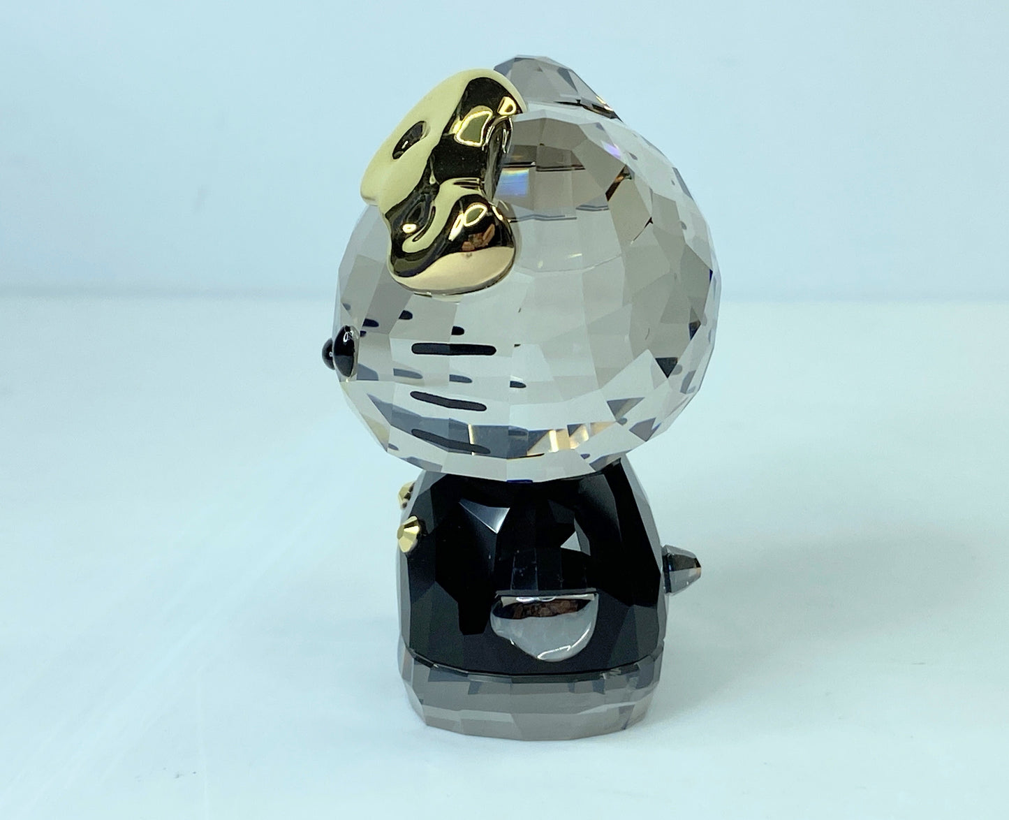 Swarovski Hello Kitty Rare Black Shirt Mirrored Gold Bow Sanrio MIB S243