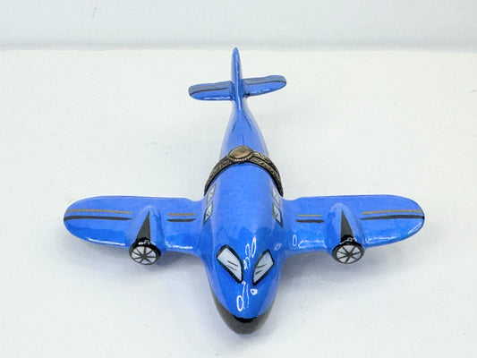 Vintage WWII Style Bomber plane Limoges Box 3 5/8" A491