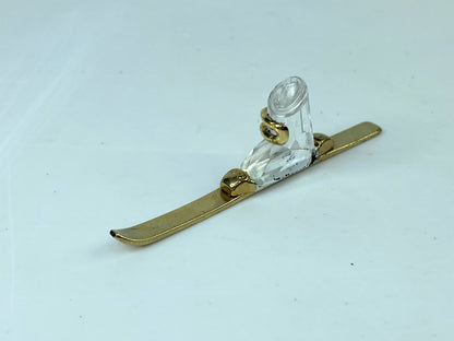 Swarovski Figurine Crystal Memories Ski Gold 174209 S244