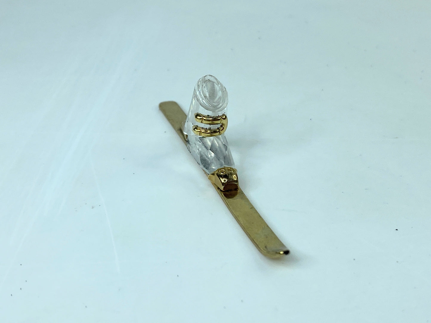 Swarovski Figurine Crystal Memories Ski Gold 174209 S244