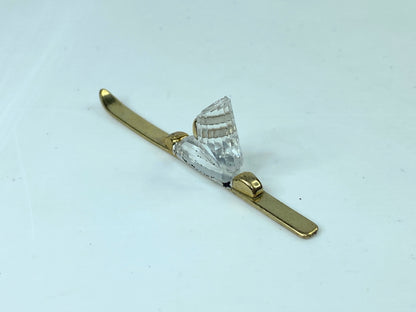 Swarovski Figurine Crystal Memories Ski Gold 174209 S244