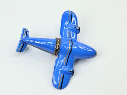 Vintage WWII Style Bomber plane Limoges Box 3 5/8" A491