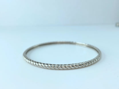 Judith Ripka classic Sterling 925 4.0mm stackable slip on bangle