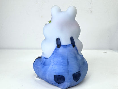 Fenton 100 Years Blue Burmese Hippo Hand Painted QVC 2005 signed M Young A1059