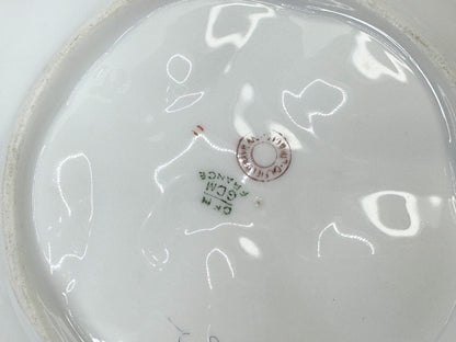 Charles Field Haviland Limoges Oyster Plate Antique Pink & violet Floral A493