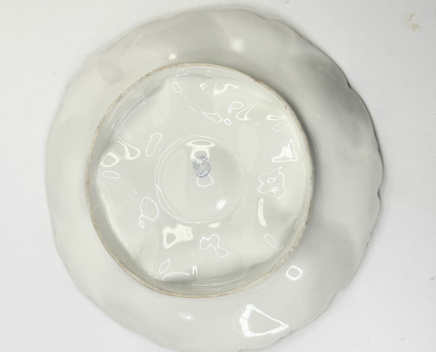 Antique Limoges Oyster Plate with Gold Paste c.1890-1920 8.5" A495