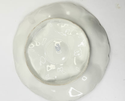 Antique Limoges Oyster Plate with Gold Paste c.1890-1920 8.5" A495