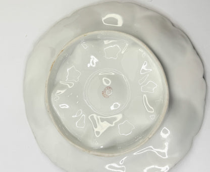Lewis Strauss Son Mark, Antique Floral Limoges Oyster Plate with Gold Paste A497
