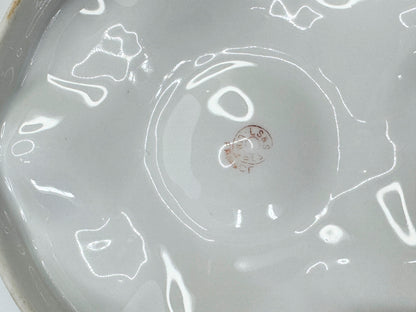 Lewis Strauss Son Mark, Antique Floral Limoges Oyster Plate with Gold Paste A497