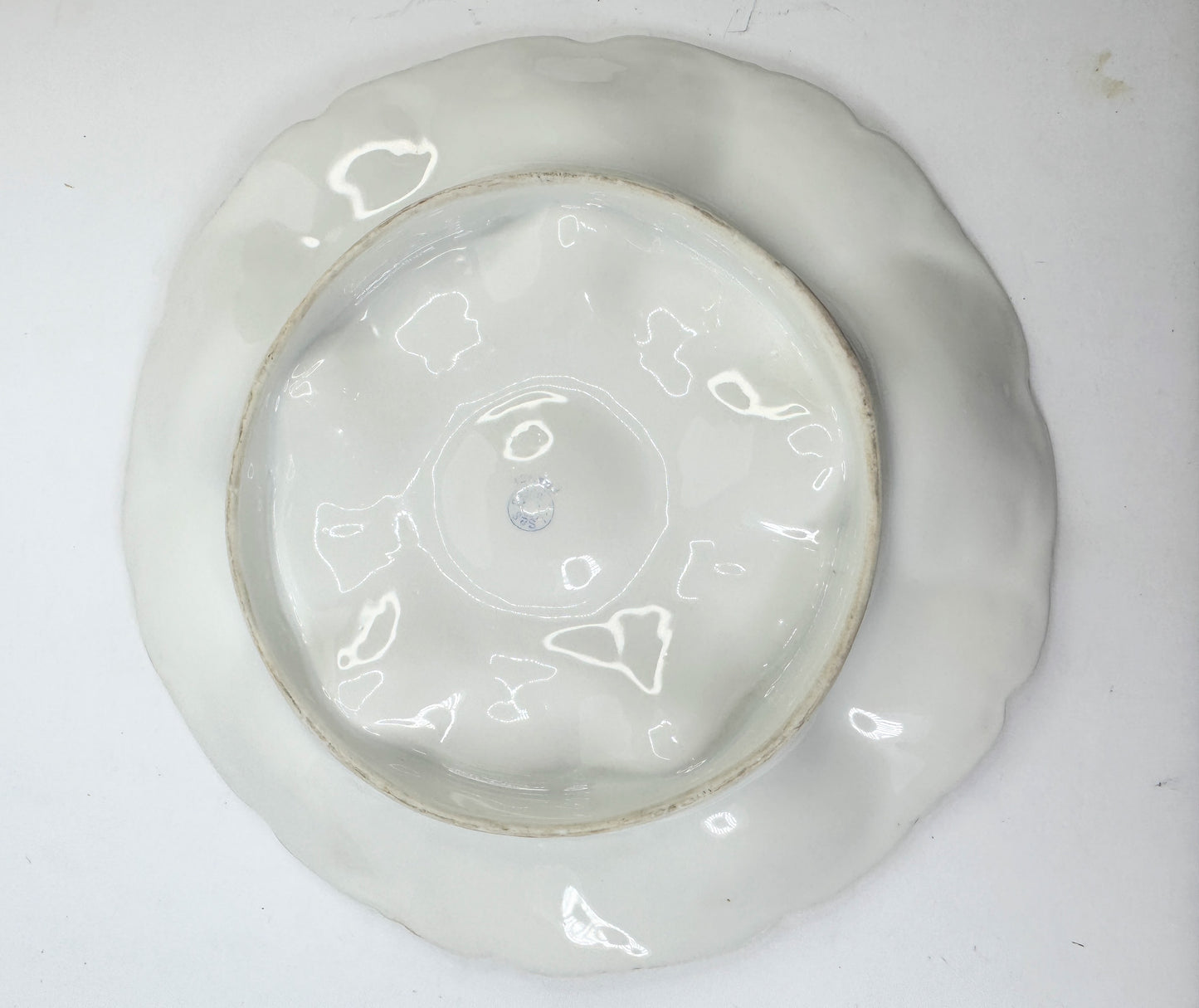 Lewis Strauss Son Mark, Antique Floral Limoges Oyster Plate with Gold Paste A498