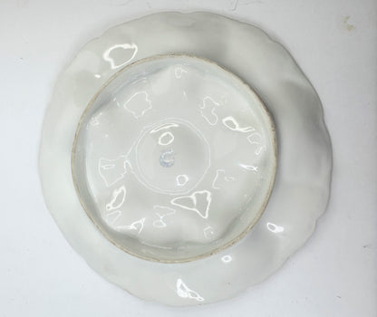 Lewis Strauss Son Mark, Antique Floral Limoges Oyster Plate with Gold Paste A498