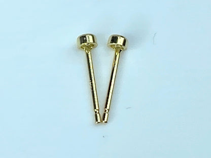 14K yellow gold  Diamond Micro-Bezel Stud Earrings JR98953