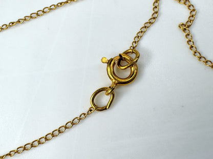 Vintage 14K Gold Genuine Cameo Necklace & Earrings Set original box 4.1g JR1818