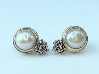 Michael Dawkins 14K sterling 11.6mm Cultured Pearls earrings