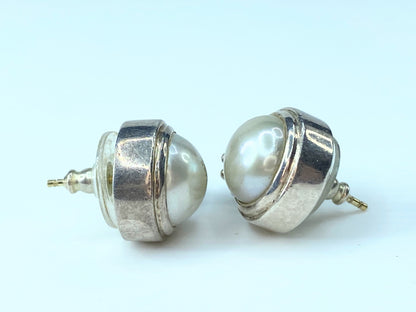 Michael Dawkins 14K sterling 11.6mm Cultured Pearls earrings