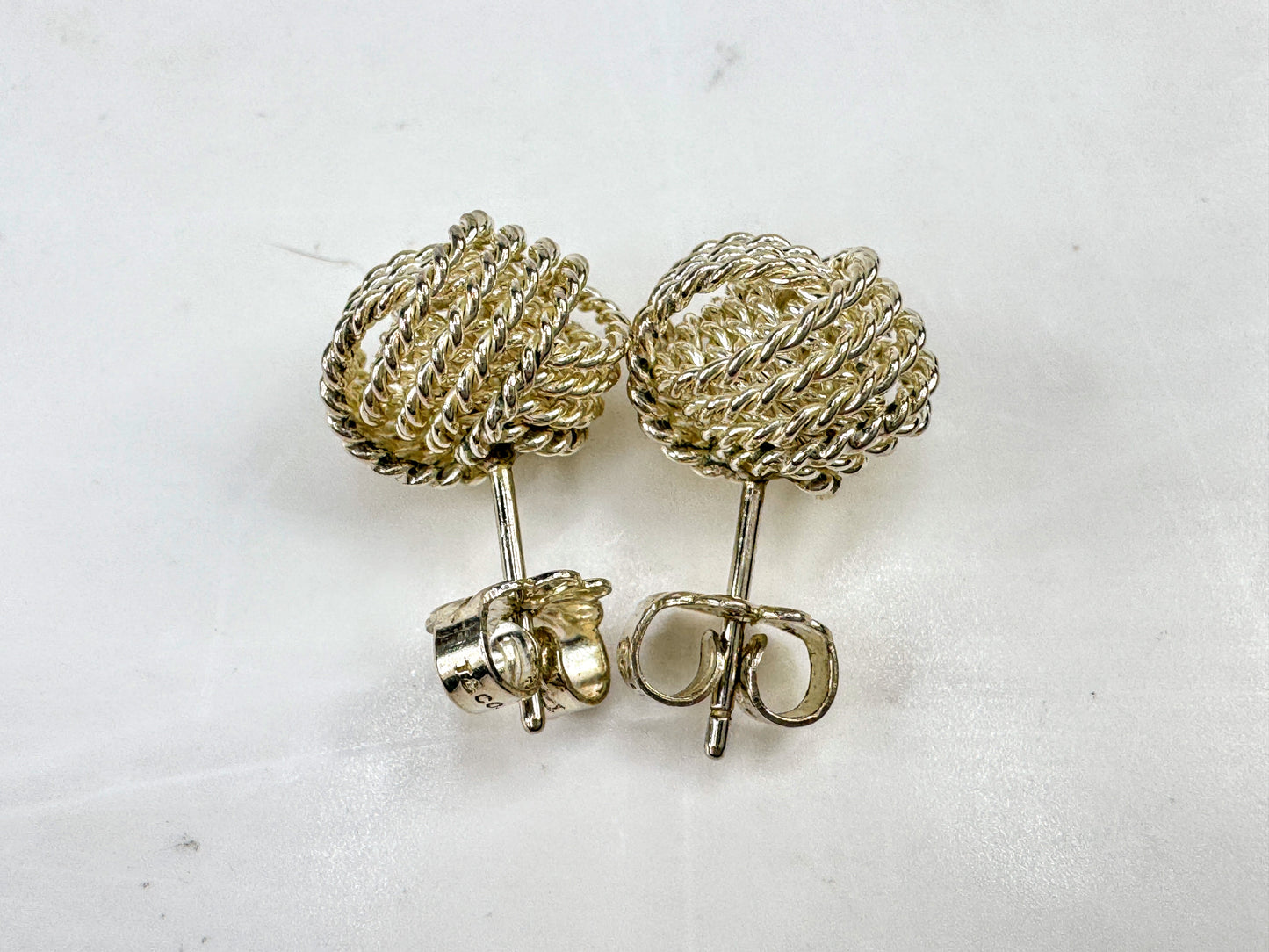 Tiffany & Co. Somerset Twist Knot earrings crafted from sterling silver JR1819