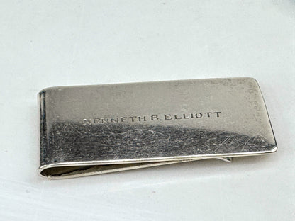 Vintage Georg Jensen Sterling Silver Money Clip Engraved #50A Denmark 29g SS465