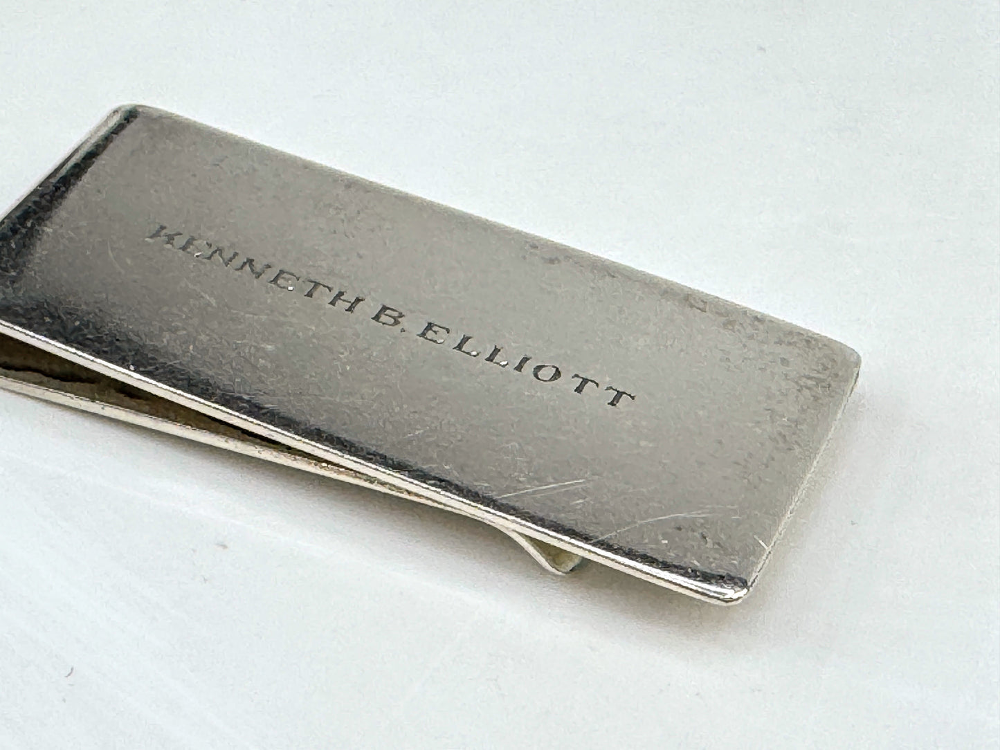 Vintage Georg Jensen Sterling Silver Money Clip Engraved #50A Denmark 29g SS465