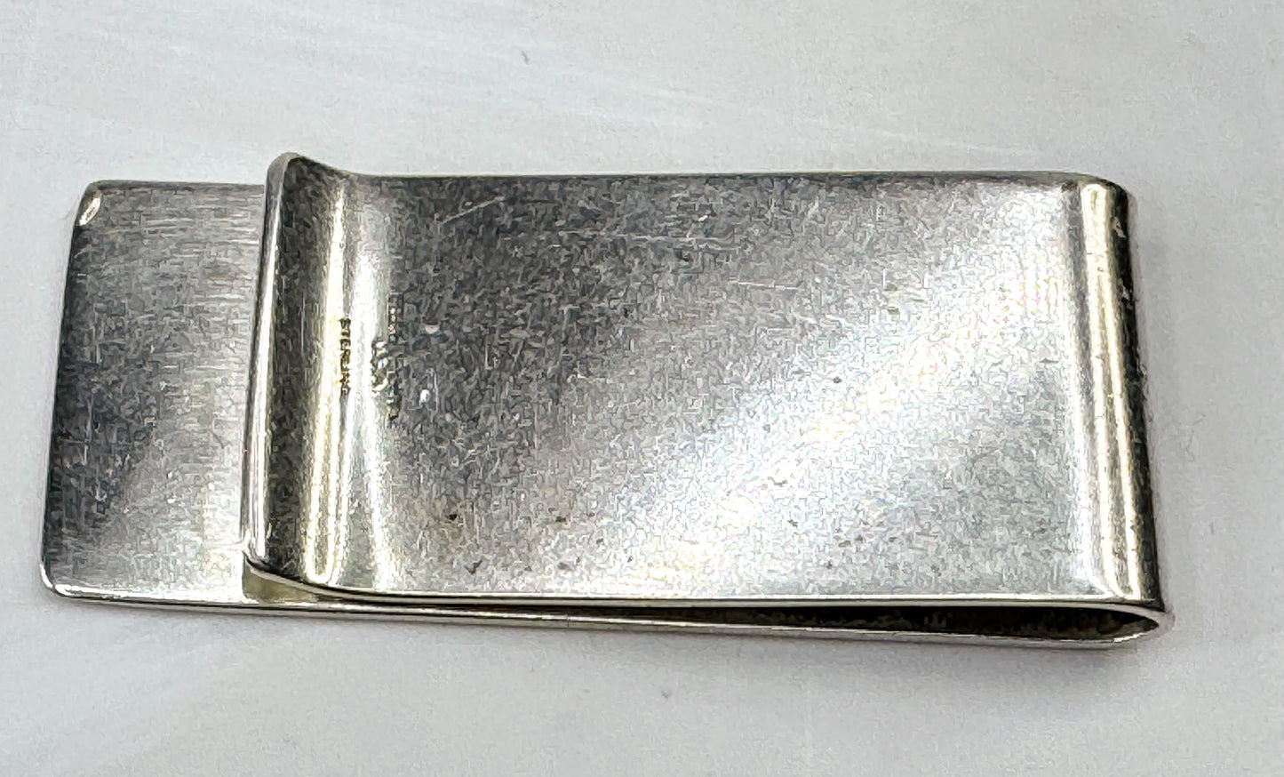 Vintage Georg Jensen Sterling Silver Money Clip Engraved #50A Denmark 29g SS465