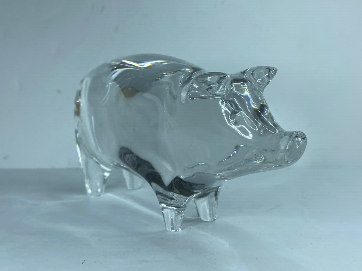 Baccarat crystal pig made in France and signed