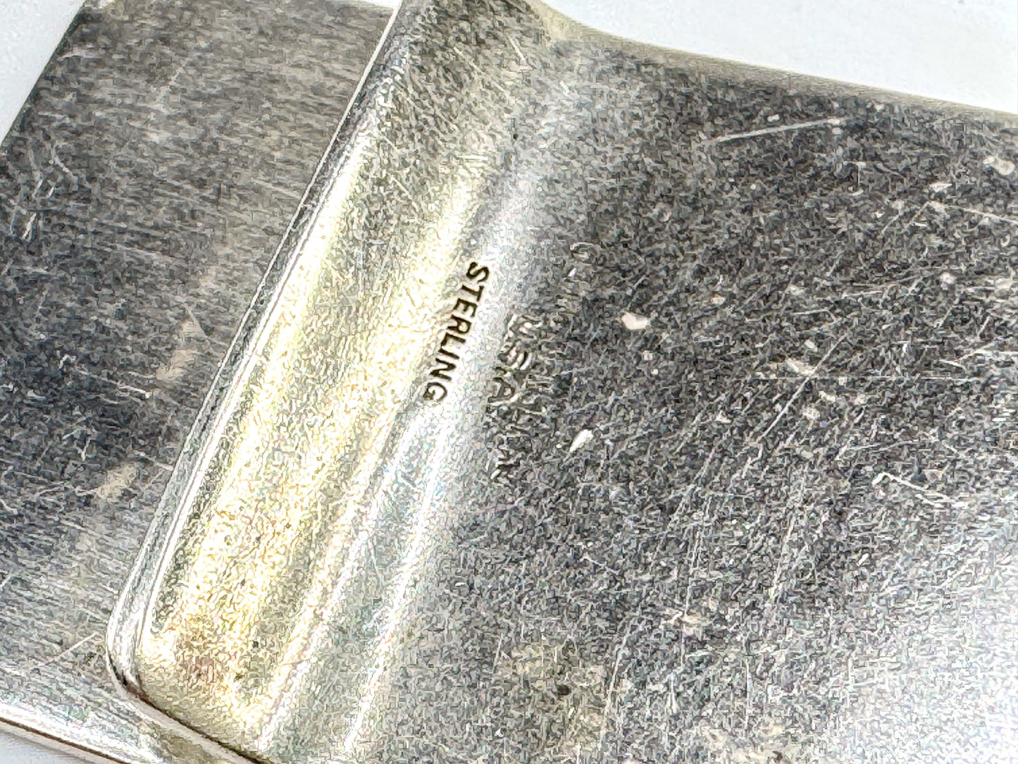 Vintage Georg Jensen Sterling Silver Money Clip Engraved #50A Denmark 29g SS465