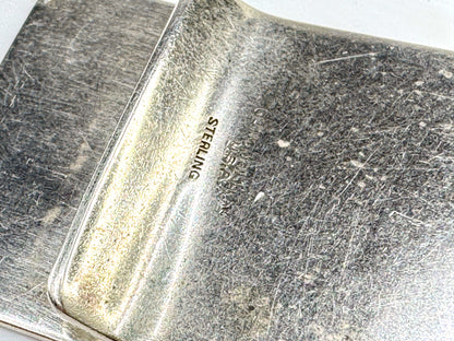 Vintage Georg Jensen Sterling Silver Money Clip Engraved #50A Denmark 29g SS465