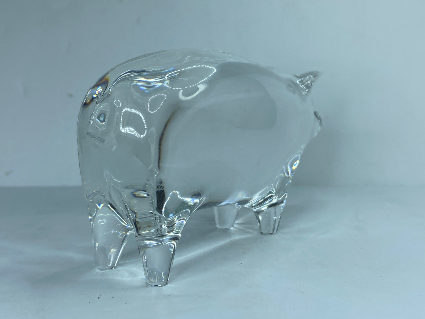 Baccarat crystal pig made in France and signed