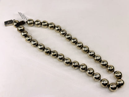 Vintage Mexican Sterling Silver Graduated Bead Necklace 16" 81.4g JR1820