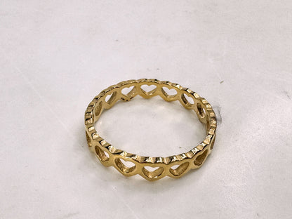 James Avery 14K Gold Tiny Hearts Eternity Band Ring Size 10 2.3g JR1821