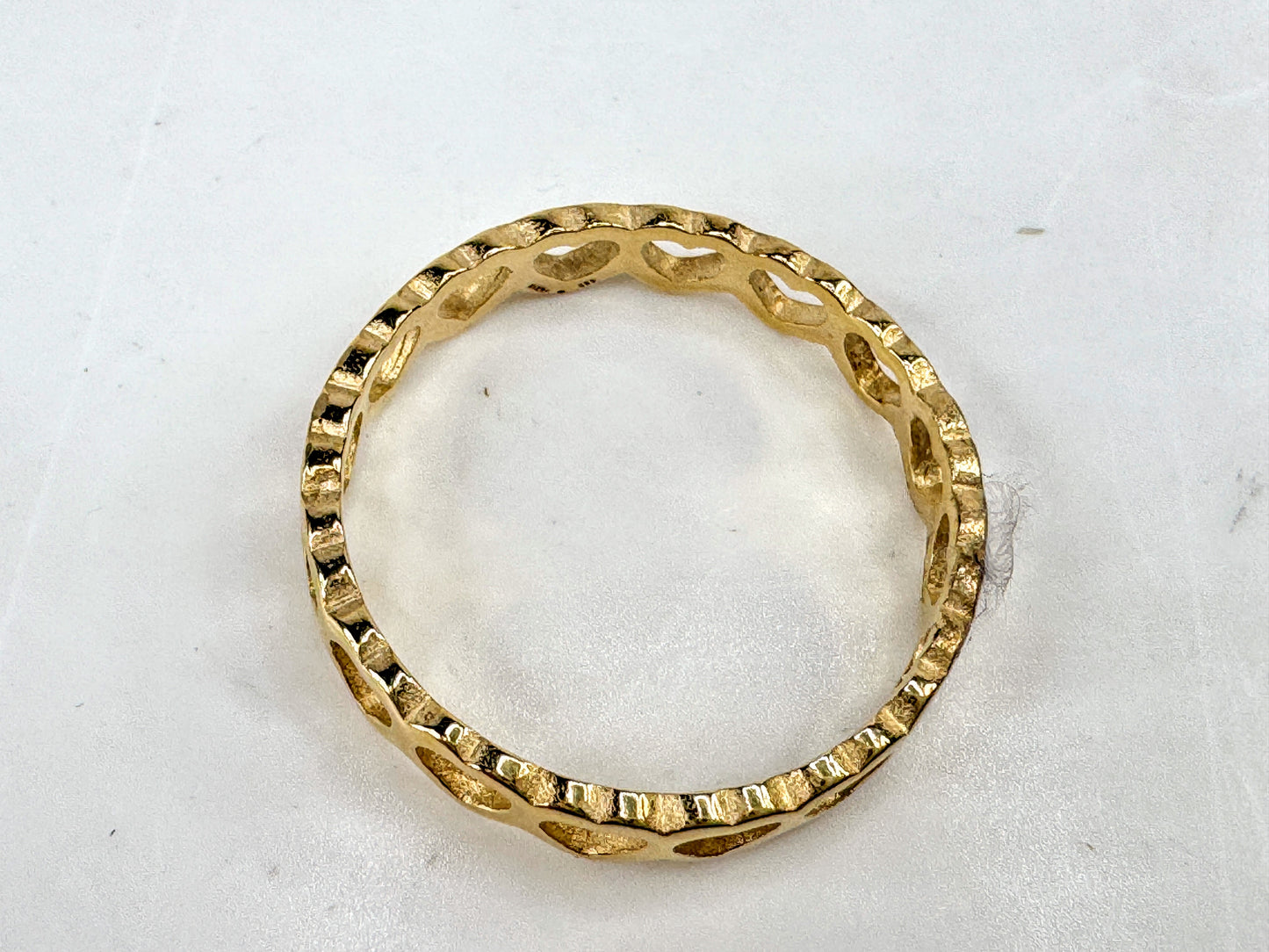James Avery 14K Gold Tiny Hearts Eternity Band Ring Size 10 2.3g JR1821