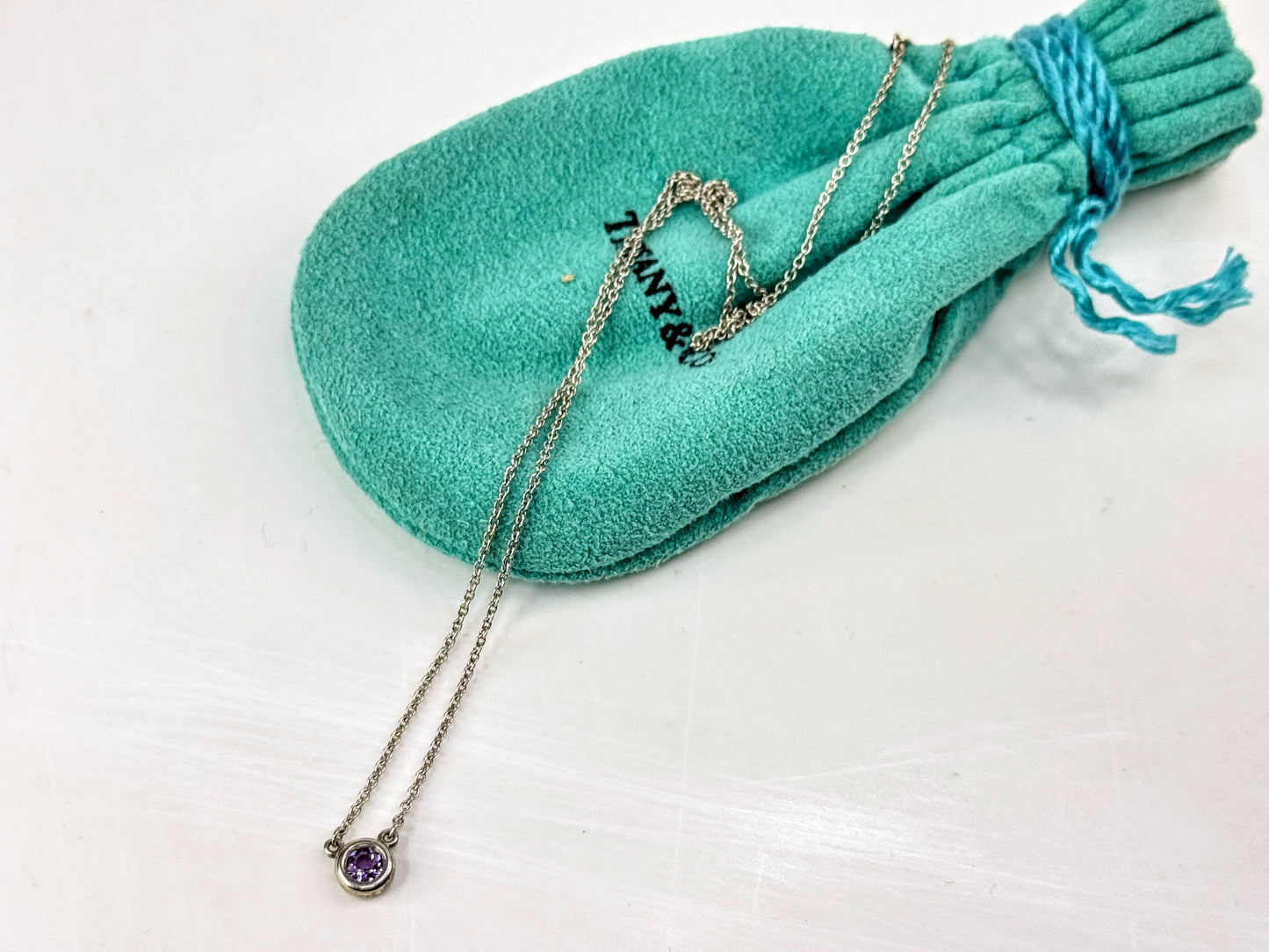 Tiffany & Co. Elsa Peretti Color by the Yard Amethyst Pendant Necklace JR1822