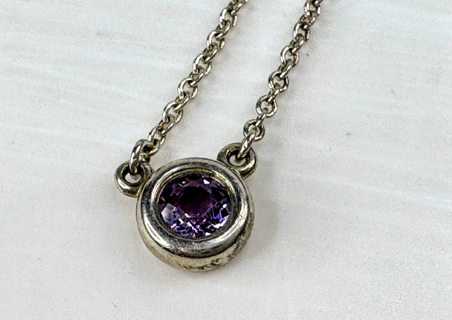 Tiffany & Co. Elsa Peretti Color by the Yard Amethyst Pendant Necklace JR1822