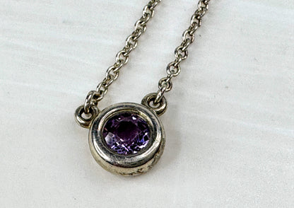 Tiffany & Co. Elsa Peretti Color by the Yard Amethyst Pendant Necklace JR1822