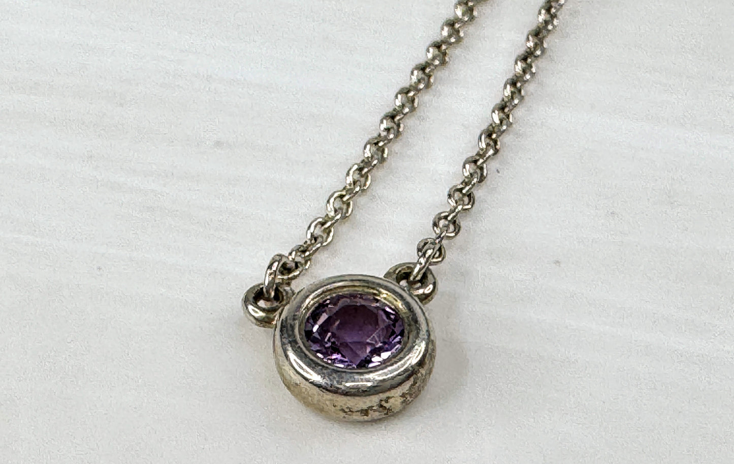 Tiffany & Co. Elsa Peretti Color by the Yard Amethyst Pendant Necklace JR1822