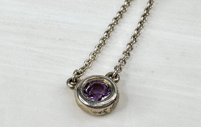 Tiffany & Co. Elsa Peretti Color by the Yard Amethyst Pendant Necklace JR1822