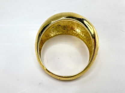 Handmade 18K Gold 0.15ct G/VS Diamond Starburst Dome Ring Size 7 JR1835